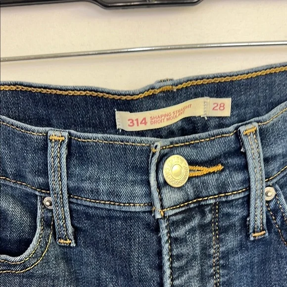 Classic Blue Women's Jeans levi shaping straight leg soft stretchy denim - Picture 2 of 5